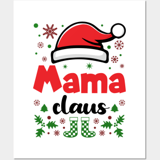 Mama Claus Christmas Mom Posters and Art